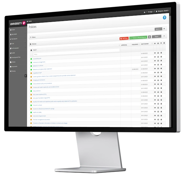 UniversityiP Policy Management Module